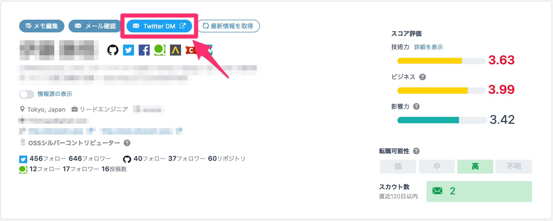 twitterDMアイコン差し